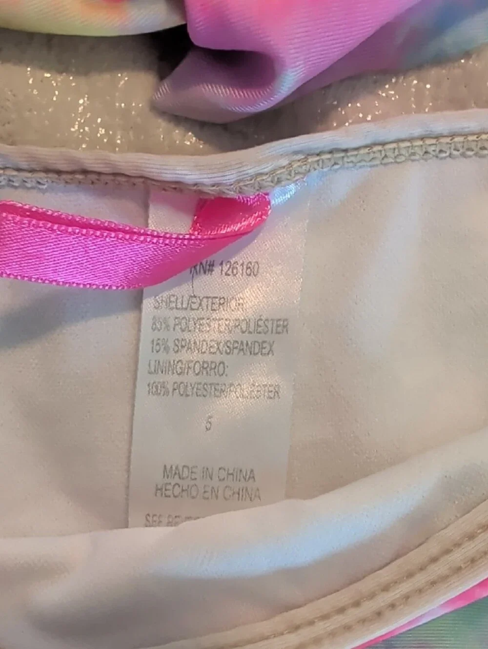 Betsey Johnson Kids Pastel Tie-Dye Flounce Bikini Set